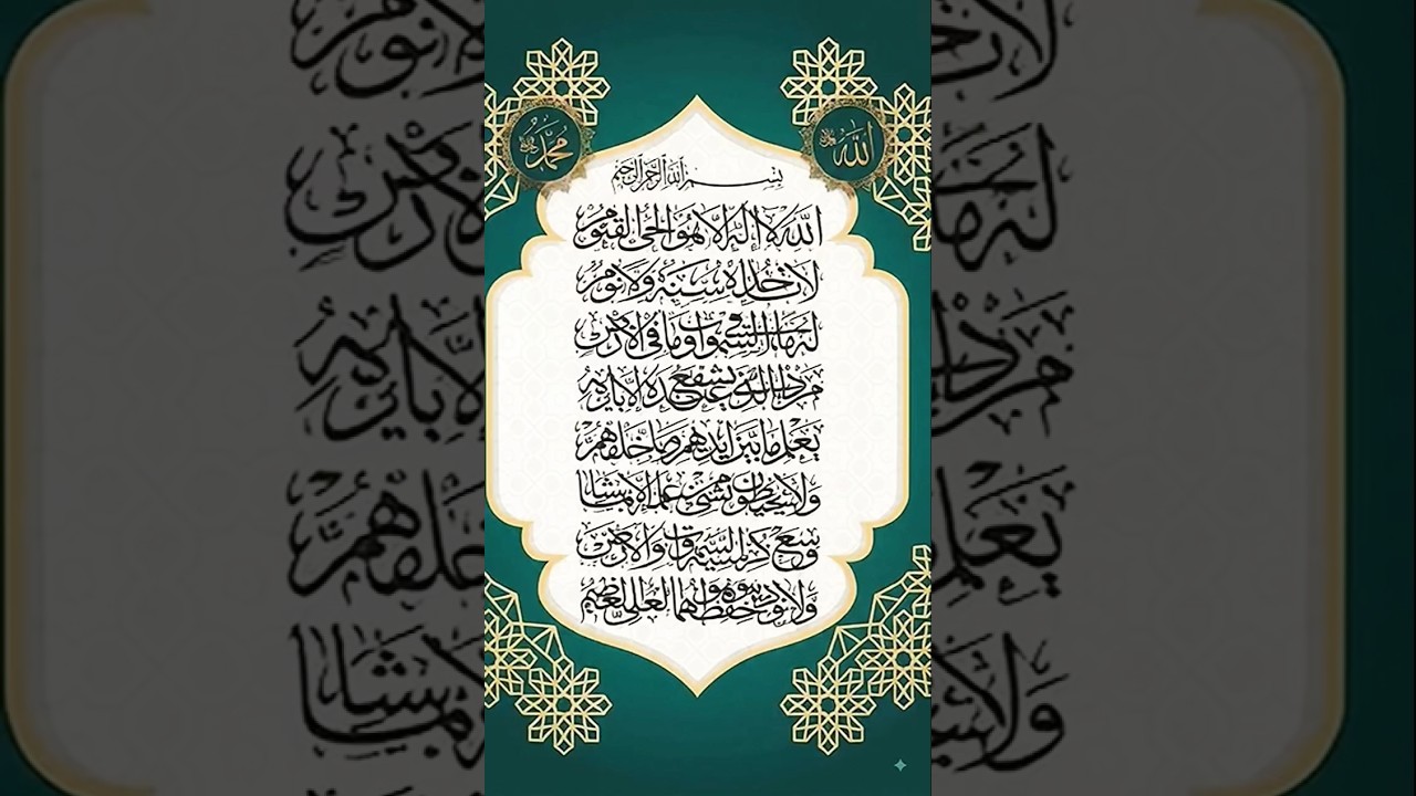 आयतुल कुर्सी की खूबसूरत तिलावत 🤲 | Ayatul Kursi short Arabic | Islamic Shorts #viral #shorts