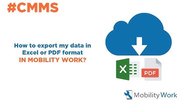 How to export my data in Excel or PDF format in my CMMS software?