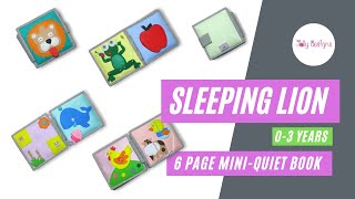 Sleepy Lion - 6 Pages Mini Quiet Book screenshot 1