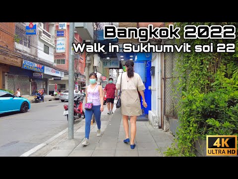 Sukhumvit soi 22 - Explore the residences, massage Shop and bars [ Virtual tour / 4k walk]