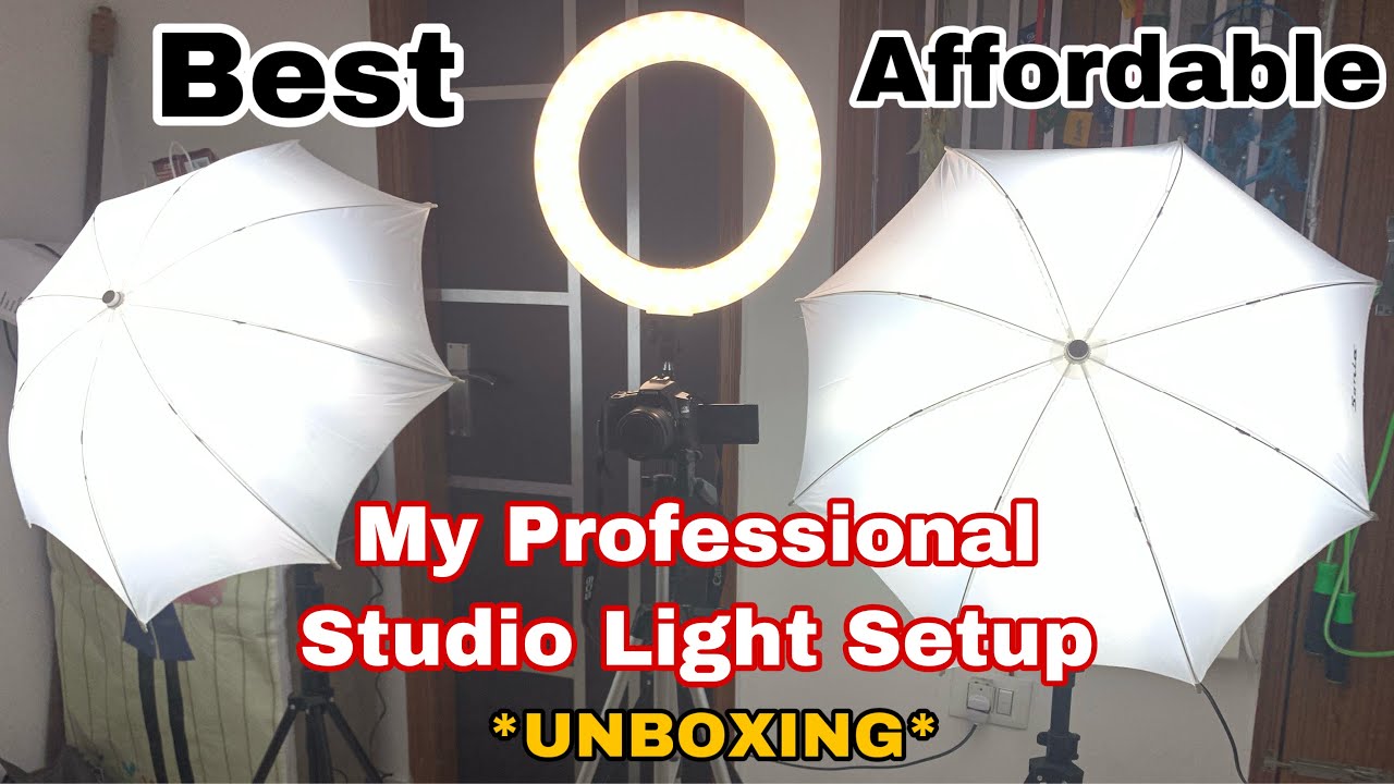 Unboxing And Setting Up My Studio Light Setup At Home Studio/umbrella