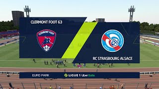 FIFA 22 | Clermont Foot 63 vs RC Strasbourg Alsace - Ligue 1 Uber Eats | Gameplay