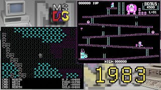 20 MS-DOS games released in 1983 - in under 5 minutes