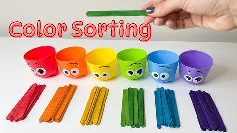 Learn Colors by Sorting Popsicle Sticks | Fun Educational Activity for Toddlers & Preschoolers