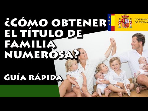 Video: Cómo Obtener Un Préstamo Para Una Familia Numerosa