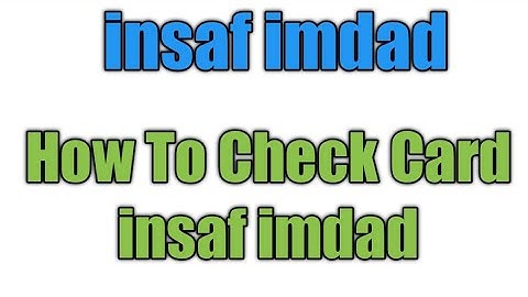 How To Check Insaf imdad Application |  insaf imdad Program | Insaf imdad