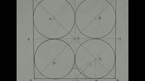 How to draw four equal circles inside a square touching two sides and two other circles. - TD - ED