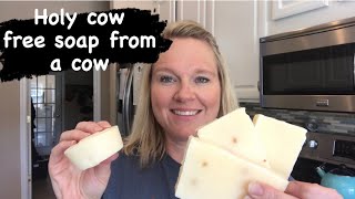 Making the BEST Soap from our Cow // Homemade Tallow Soap // Great for your skin // #homemade #beef