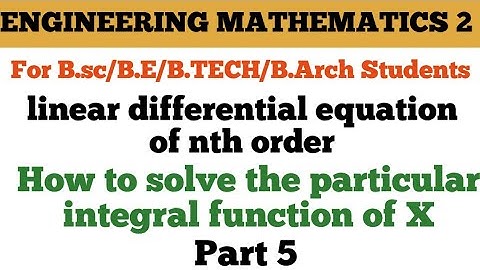 #linear differential equations of nth order || #engineering book 2 || #hkdass ||maths || goel class