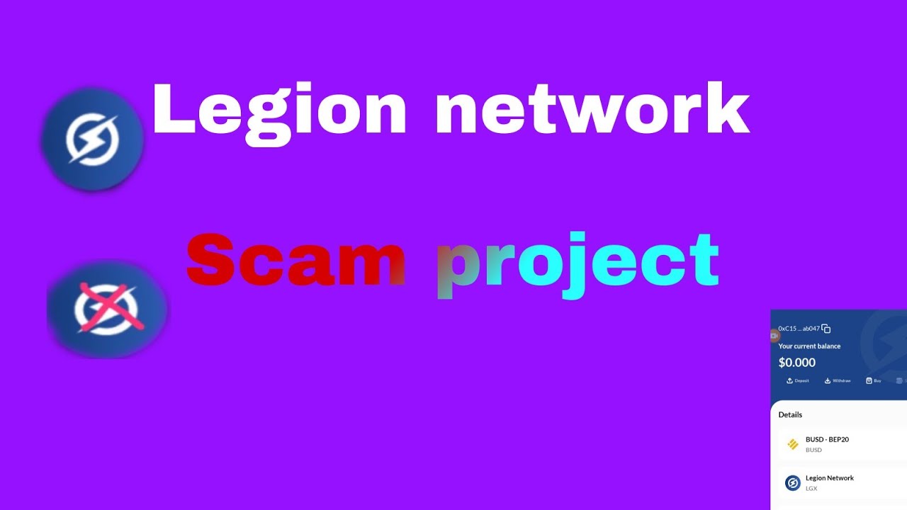Legion network Scam project don’t miss the video