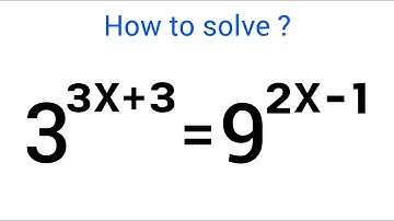 A Nice Exponential Problem • How to solve for X in this Equation ?