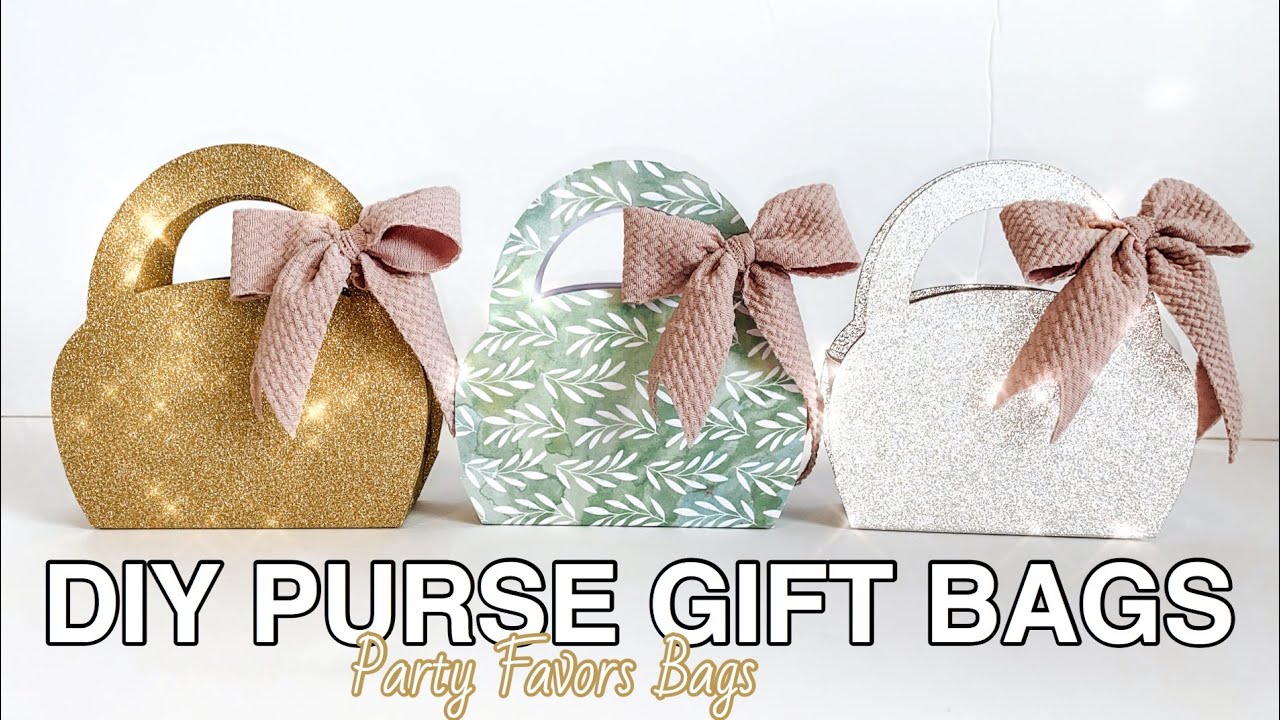 DIY Purse Gift Bags Using Cricut Party Favors FREE Printable YouTube
