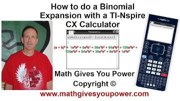 How to do a Binomial Expansion TI Nspire CX Calculator