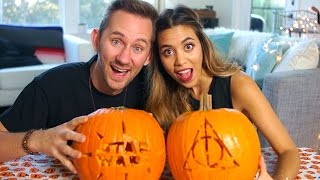 Whose Pumpkin Carving is Better? | Challenge