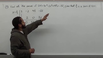 Give One Real Zero Find the Remaining Zeros - BMCC(CUNY) MAT206.5/206