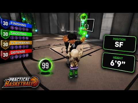 I Made a 6'9 DEMIGOD Build On Practical Basketball...(Roblox)