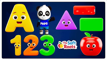 Preschool Learning activities for 3 year olds at home | Learn ABC Phonics Shapes Numbers Colors 🌈