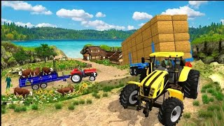 Real Tractor Trolley Sim Game | -Android game play #gameplay #1 #androidgame #crgame screenshot 4