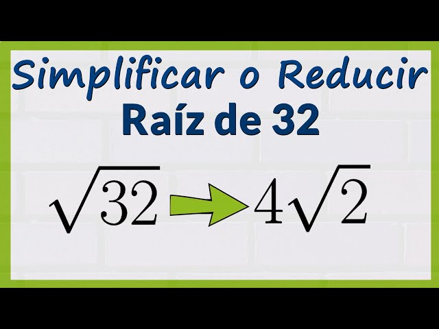 Simplificar una raíz cuadrada 