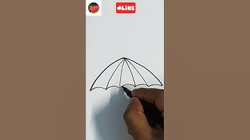 Draw a simple umbrella using these simple steps #shorts #ashortaday Canvassing Passion