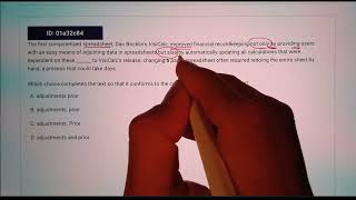 SAT English: Lesson 1B Problem 28 (ID: 01a32c84)