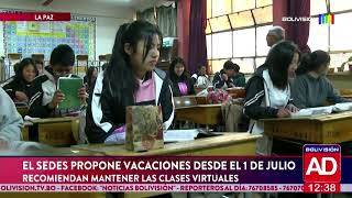 SEDES propone vacaciones desde el 11 de julio y recomienda mantener clases virtuales
