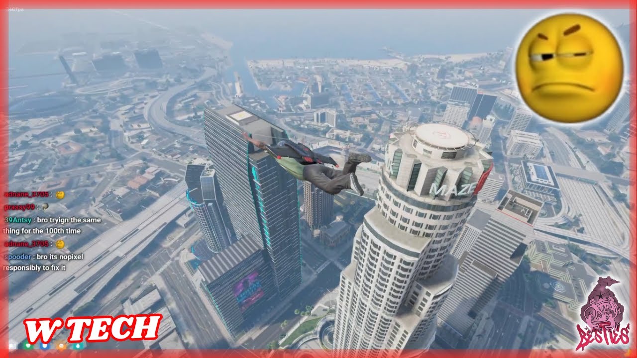 4Head Tests This Wingsuit Bug | NoPixel 4.0 GTARP