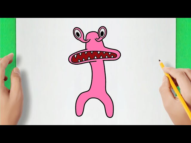 Cómo dibujar a Pink de Rainbow Friends