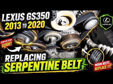 Replacing Serpentine belt on Lexus GS350 2013 to 2020 - YouTube