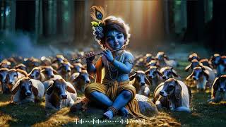 shree krishna relaxing flute music #krishanaflute #krishna #krishnabhajan #gaumata gaushala  gaumata screenshot 3