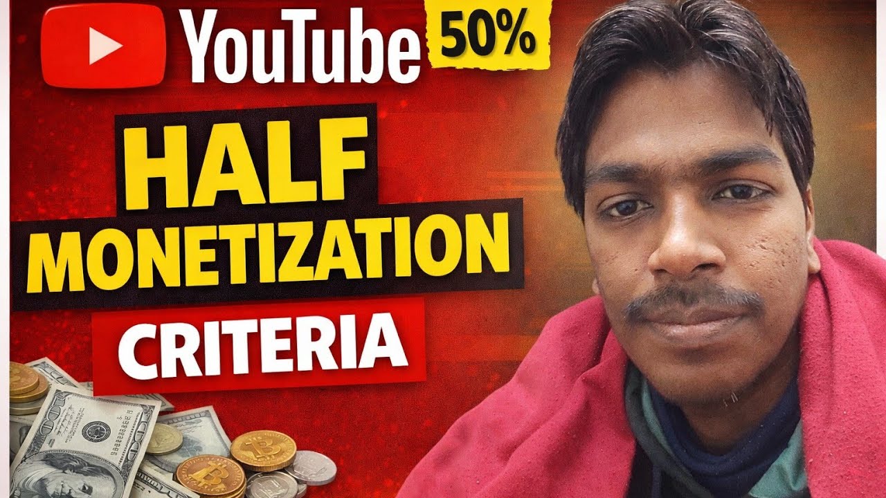 YouTube Half Monetization criteria/Criteria half monetization YouTube 