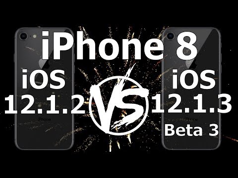 Speed Test : iPhone 8 - iOS 12.1.2 Beta 1 vs iOS 12.1.1 (Build 16D5024a). 