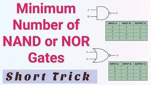 Short Trick to find minimum number of NAND and NOR gates || CSIR NET GATE Physics