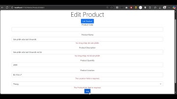 Bài 15: Cập nhật sản phẩm | Web quản lý kho hàng Asp.net Core EF Core 8
