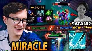 MIRACLE Kunkka MID destroys SATANIC and his Team in Ranked dota 2