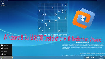 Windows 8 Build 8008 Installation With Redlock - Vmware