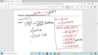 Section 3.3 (Trigonometric Substitution, Example 2)
