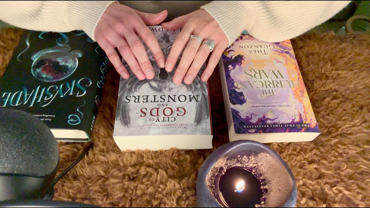 Book Sounds 📚✨ASMR I No talking😴, Cover Tapping, Tracing🖌️, Page turning