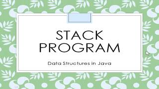 #3 Stack Java Program Explained | Data Structures | ISC Syllabus