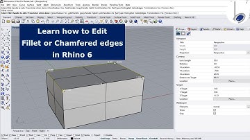 Edit Fillet Edge in Rhino 6