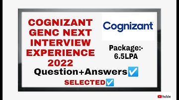 Cognizant Genc Next Interview Experience 2022 | Explained all the questions with answers | Selected