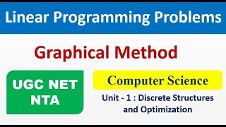 Graphical Method In Linear Programming Problem || For Unique Solution || In Hindi