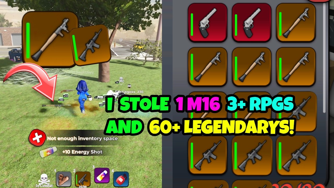 I STOLE 1 M16 3+ RPGS AND 60+ LEGENDARYS IN BLOCKSPIN! - YouTube