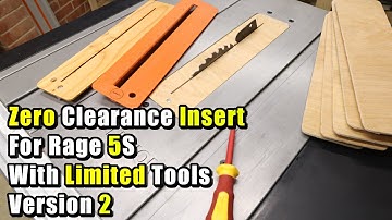 Zero Clearance Insert Plate for Evolution Rage 5S With Limited tools - Version 2