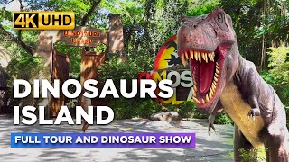 DINOSAURS ISLAND Clark Walking Tour 2023 | WHAT CAN YOU SEE INSIDE the Park? @ Clark Pampanga 🇵🇭【4K】