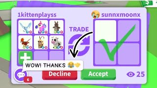 I ACCIDENTALLY ACCEPTED THIS TRADE In ADOPT ME Then THIS HAPPENED... 😱🔥