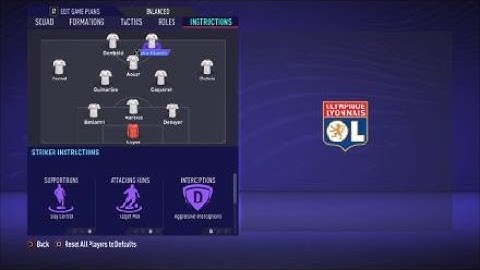 FIFA 21 Custom Tactics - Recreate  3- 4 -1- 2 of Lyon + Instructions - Replicate real system