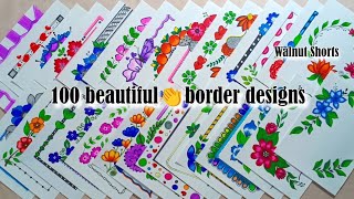 100 BEAUTIFUL BORDER DESIGNS/PROJECT WORK DESIGNS/A4 SHEET/FILE/FRONT PAGE DESIGN FOR SCHOOL PROJECT