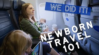 Flying with a Newborn Baby   ✈  Travel Tips for Surviving Baby's First Flight