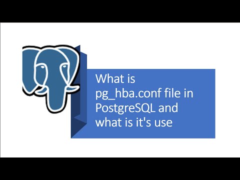 Part 9 - PostgreSQL : What is pg_hba.conf file in PostgreSQL.